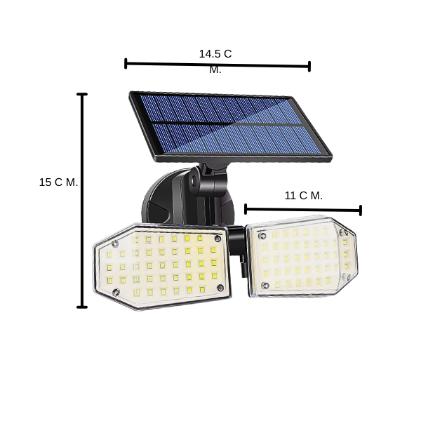 LAMPARA SOLAR CON SENSOR DE MOVIMIENTO X 6UNDS - OMC-097