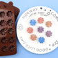 Moldes Flores Chocolates, Fondant, Gelatina, Reposteria X 6 Unidades OMC-194