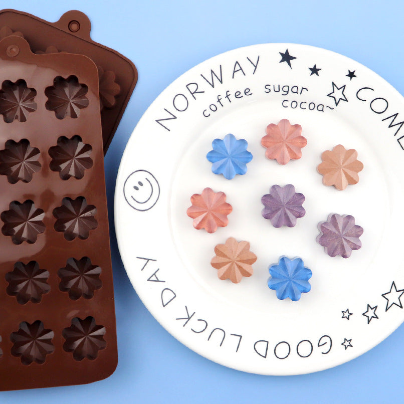 Moldes Flores Chocolates, Fondant, Gelatina, Reposteria X 6 Unidades OMC-194