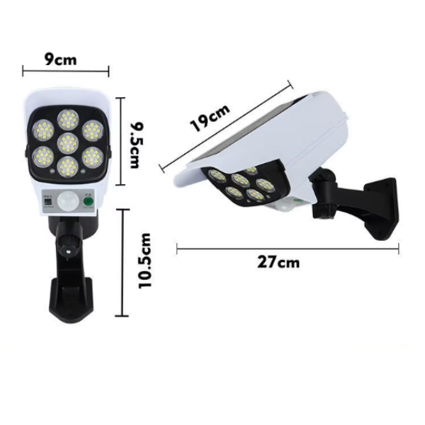LAMPARA SOLAR TIPO CAMARA CON SENSOR  X 6UNDS - OMC-087