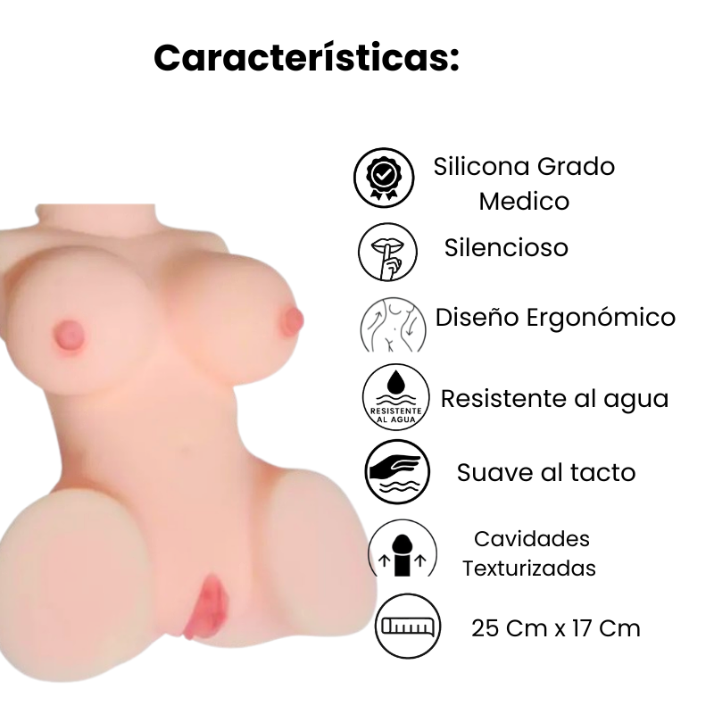 Masturbador Masculino, Vagina Realista, Sonido Y Vibración OMC-338 X 6 Unds