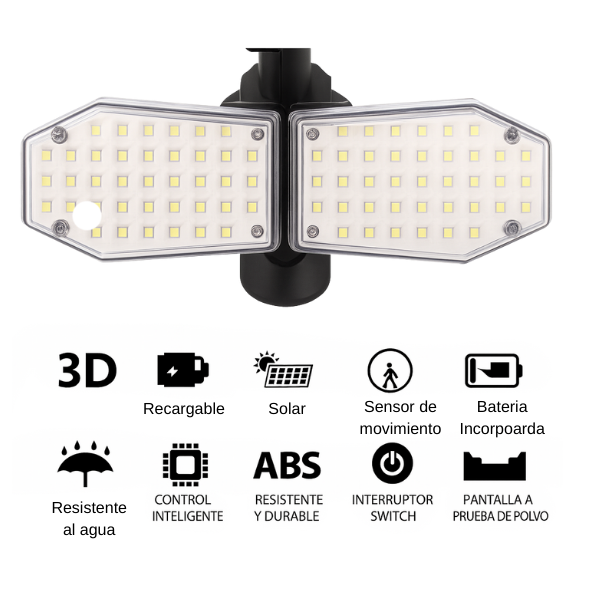 LAMPARA SOLAR CON SENSOR DE MOVIMIENTO X 6UNDS - OMC-097