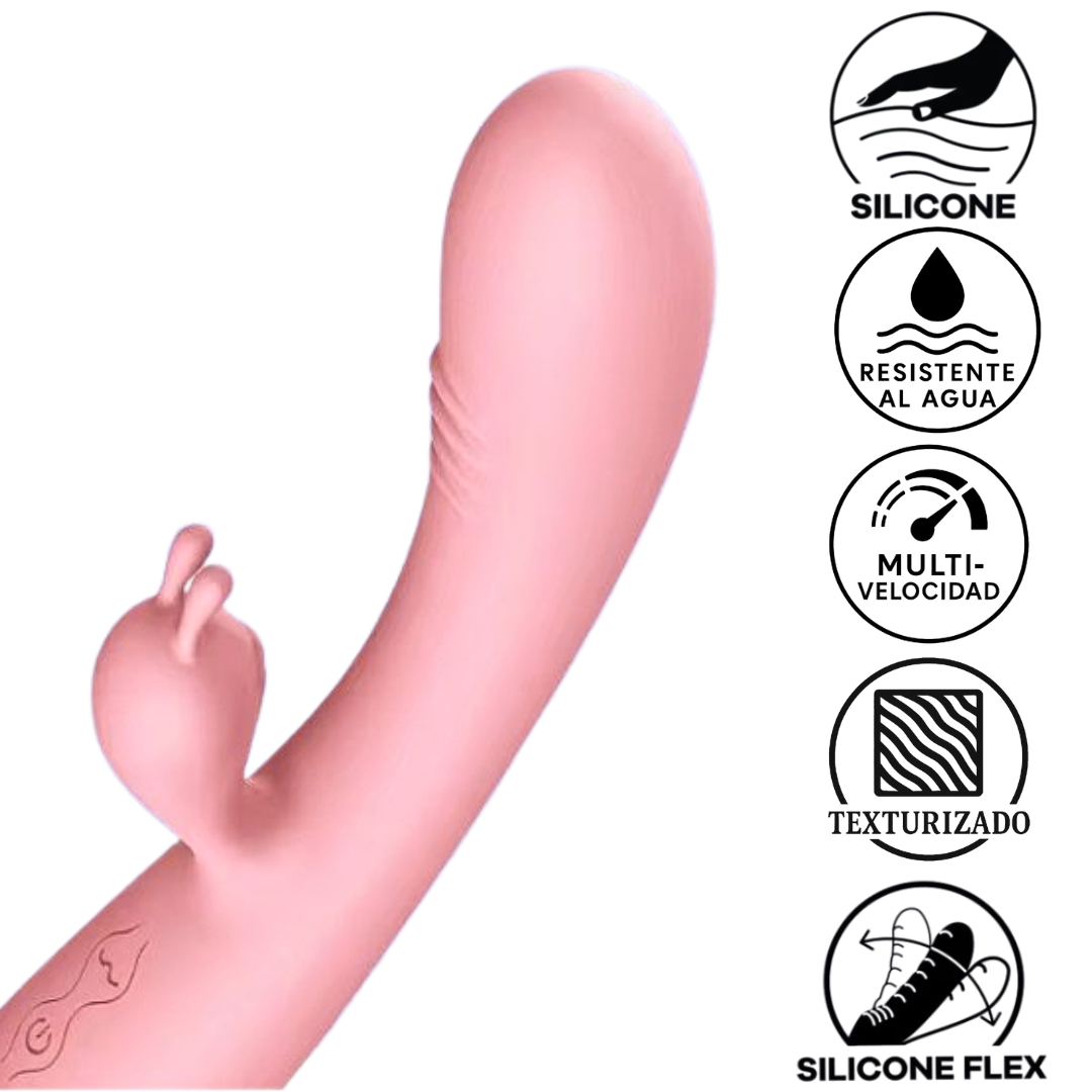 DILDO VIBRADOR DUAL  CONEJO X6 UNDS - OMC-322