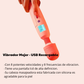 Vibrador Tipo Hitachi, Masajeador Inalámbrico 8 Velocidades X 6 Unds  OMC-340