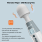 Vibrador Tipo Hitachi, Masajeador Inalámbrico 8 Velocidades X 6 Unds  OMC-340