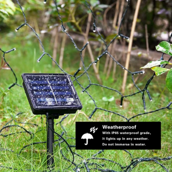 LUZ SOLAR NAVIDEÑA 10 M -100 BOMBILLOS X 6 UNDS - OMC-075