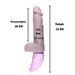 Dildo Vibrador Realista Con Temperatura y 7 Niveles de Vibración OMC-434 X6 Unds