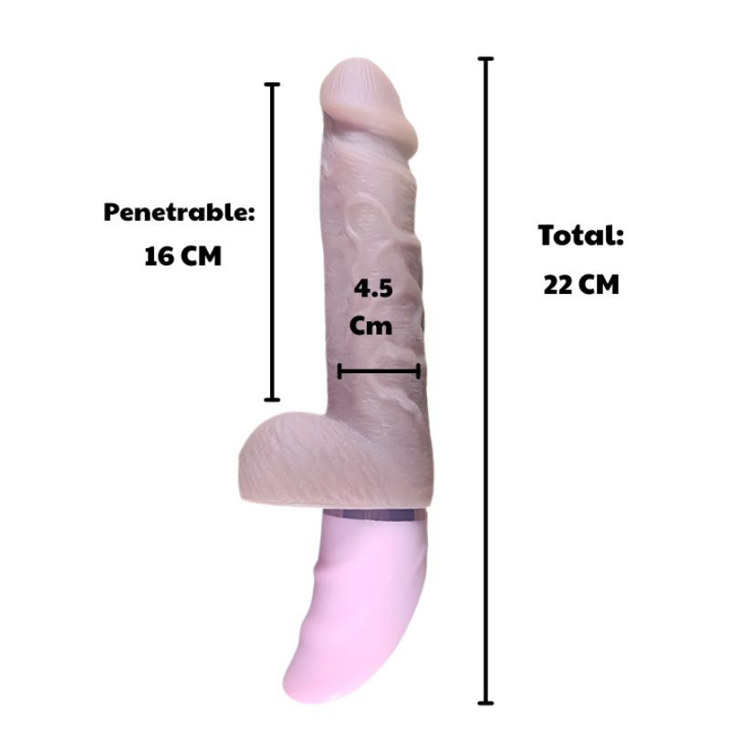 Dildo Vibrador Realista Con Temperatura y 7 Niveles de Vibración OMC-434 X6 Unds