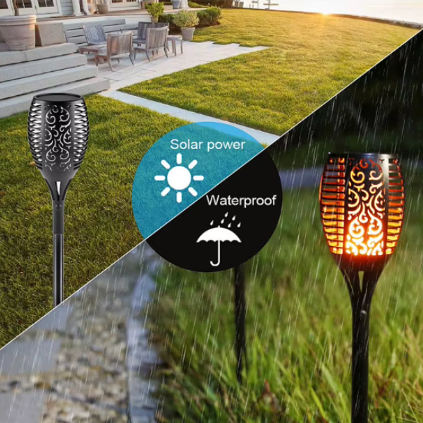 ANTORCHA LED CON PANEL SOLAR X 6UNDS - OMC-098
