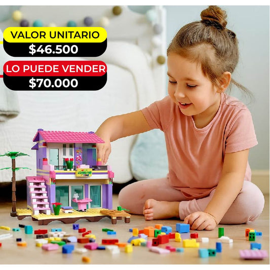 CASA DE  PLAYA BLOQUES DE CONSTRUCCION X6UNDS - 4515