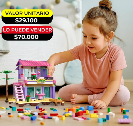 CASA DE  PLAYA BLOQUES DE CONSTRUCCION X6UNDS - 4515