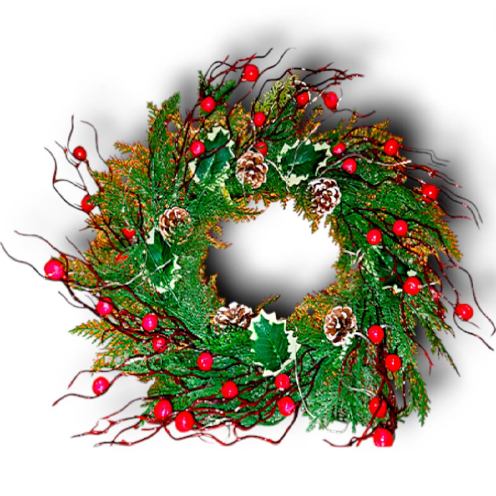 CORONA NAVIDEÑA CON LUZ  POC-2011- X6UNDS