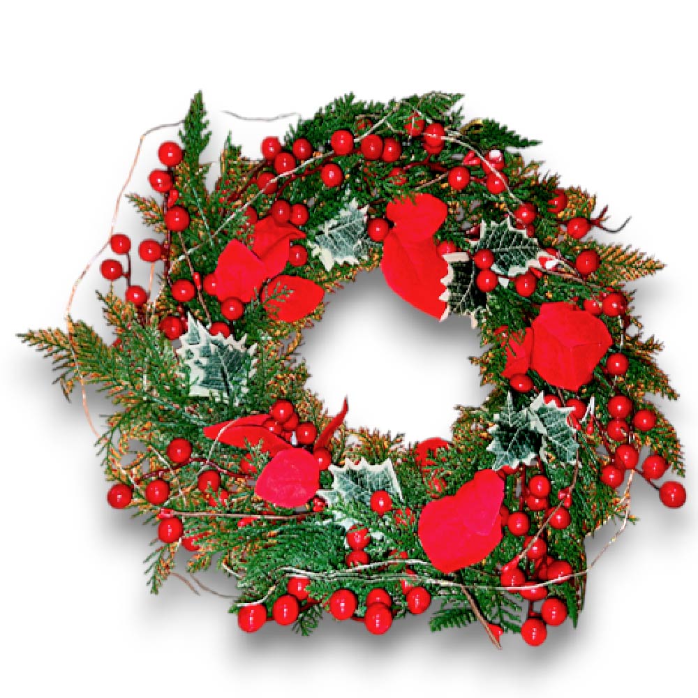 CORONA NAVIDEÑA CON LUZ  POC-2011- X6UNDS