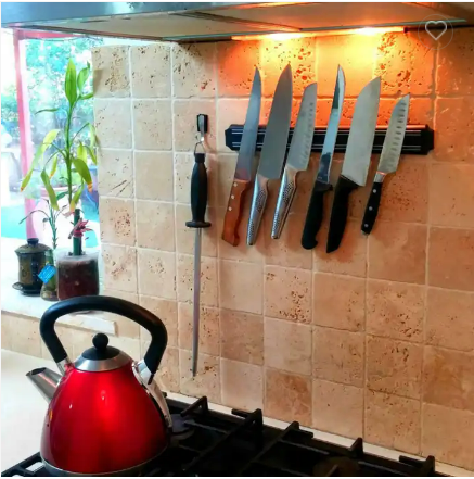 SOPORTE MAGNETICO PARA CUCHILLOS DE COCINA X6 UNDS