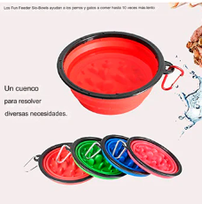 🦴BONO POR 30 UNIDADES: PLATO PLEGABLE ANTIREFLUJO PARA MASCOTAS OMC-318🦴