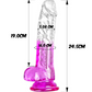 DILDO LANCES COCK 9.6 CRISTALINO BITONO X6 Unds OMC-422