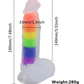 Consolador realista de silicona transparente arco iris X6 Unds  OMC-367