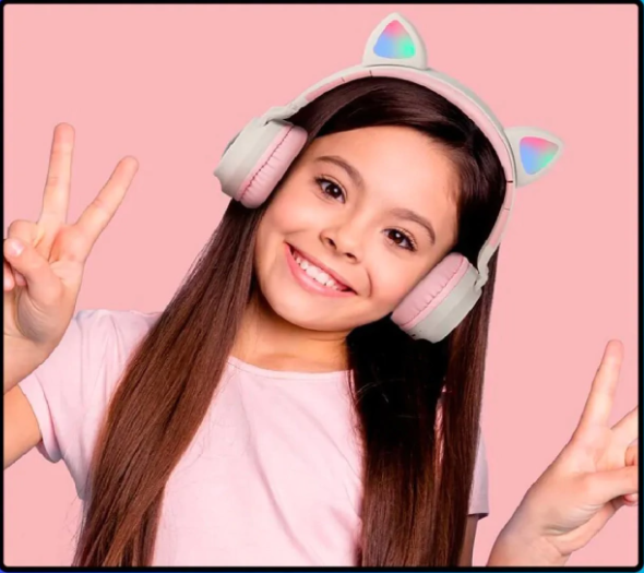 AUDIFONOS DIADEMA OREJAS DE GATO X6UNDS - OMC-283