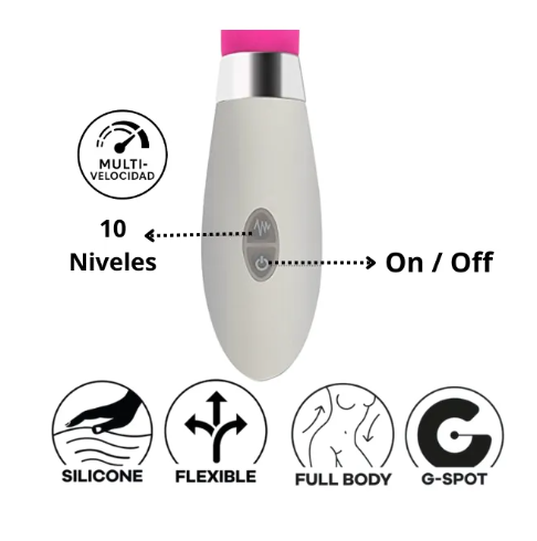 DILDO VIBRADOR DUAL BREATH ON ME X6UNDS - POC-510