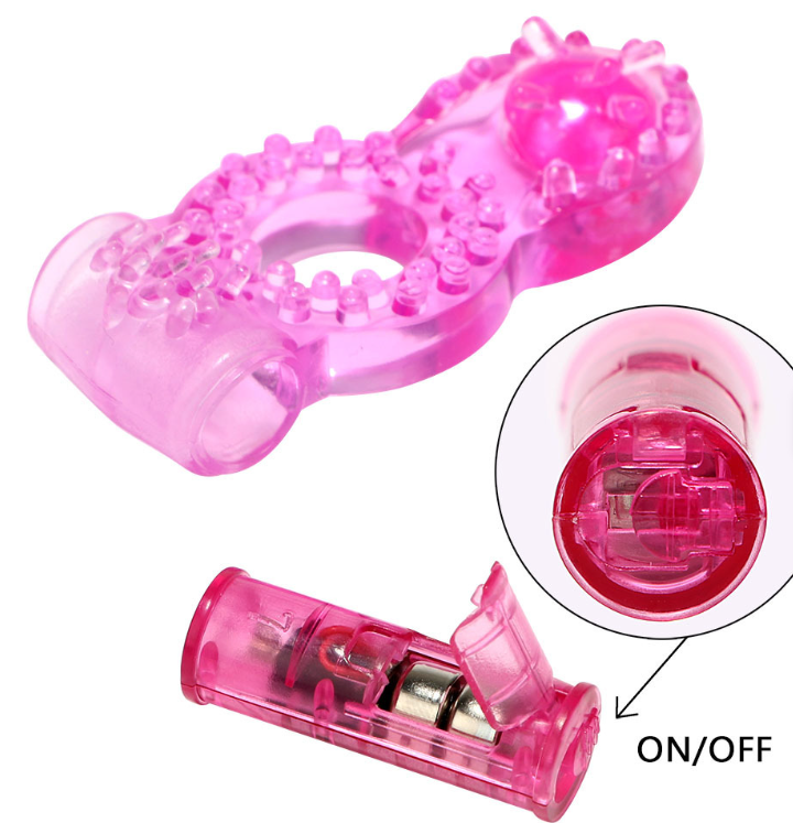 ANILLO VIBRADOR RETARDANTE DOBLE ESTIMULACION X6UNDS - OMC-369