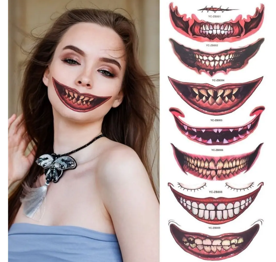 6 Tatuajes De Boca Fairyer Para Halloween
