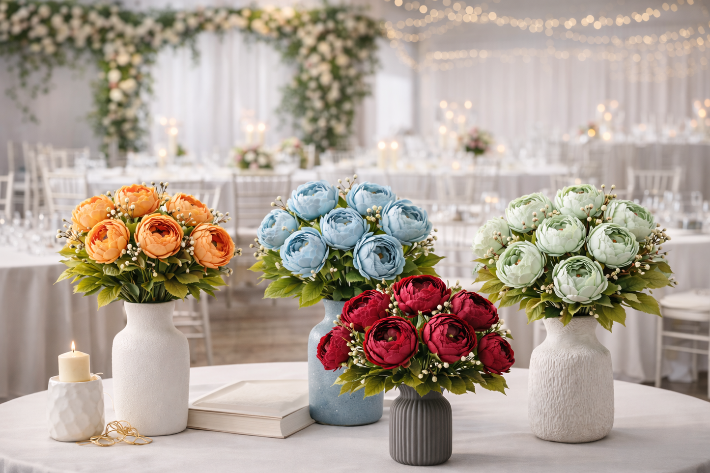 RAMO DE FLORES ARTIFICIALES PACK X 6UNDS- OMC-718