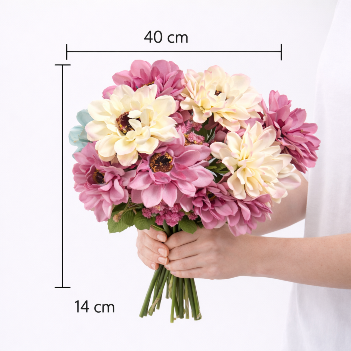 RAMO DE 7 FLORES ARTIFICIALES PACK X 6UNDS - OMC-720