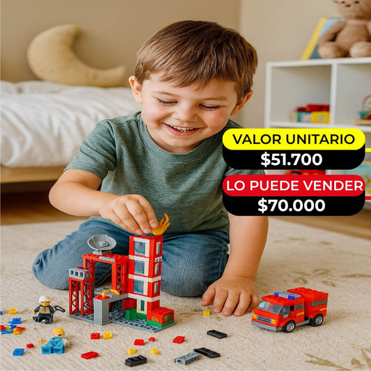 ESTACIÓN DE BOMBEROS BLOQUES DE CONSTRUCCIÓN  - 12486666