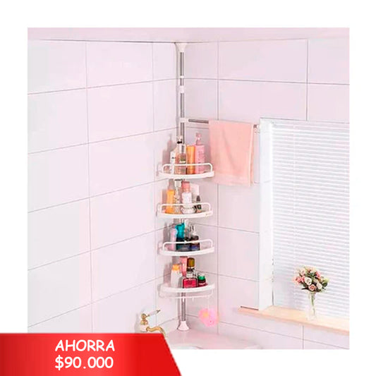 Organizador Esquinero Baño Y Ducha 4 Niveles Ajustables X 6 Unidades OMC-129