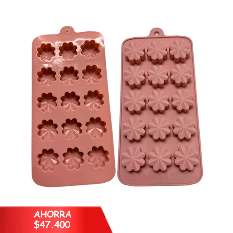 Moldes Flores Chocolates, Fondant, Gelatina, Reposteria X 6 Unidades OMC-194