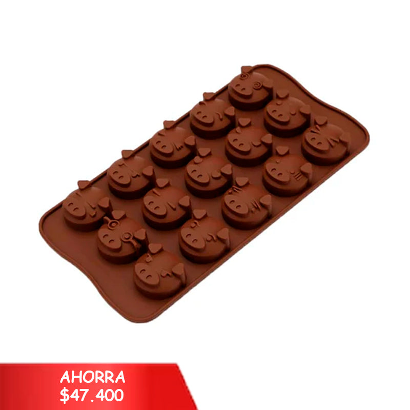 Moldes Cerdos Chocolates, Fondant, Gelatina, Reposteria X 6 Unidades OMC-193