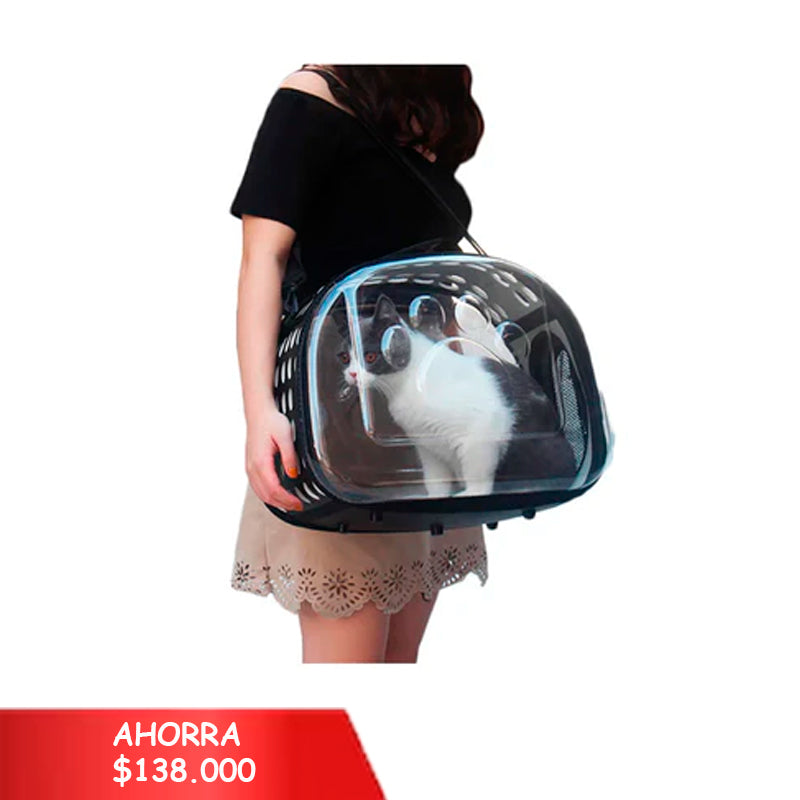 Maleta Cargador Transparente Plegable Gato-perro Pequeño X 6 Unidades OMC-008