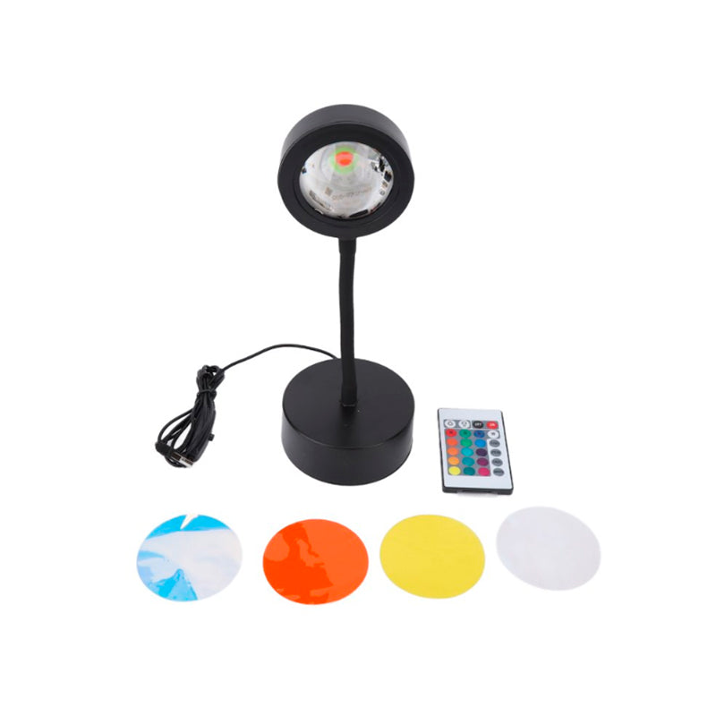 Lampara De Luz Led Rgb Proyector Atardecer Control Remoto X 6 Unidades OMC-503