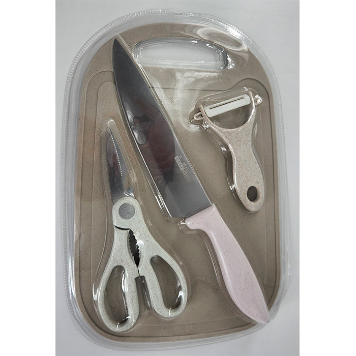 BONO POR 20 UND DE SET DE COCINA (tabla de picar+tijeras+pelador) OMC-465