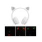 6 Diademas Niñas Audifonos Bluetooth Orejas Gato Luz Rgb OMC-283