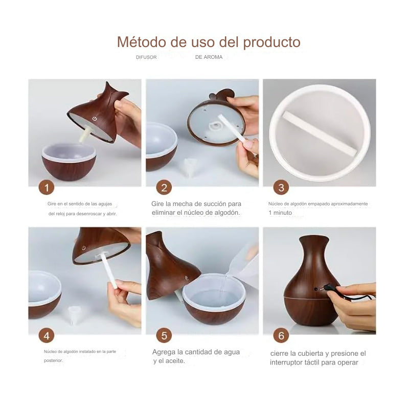 HUMIFICADOR DISEÑO TIPO MADERA  OMC-288