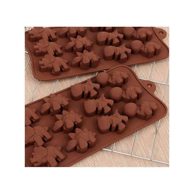 Moldes Dino Chocolates, Fondant, Gelatina, Reposteria X 6 Unidades OMC-190