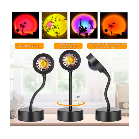 LAMPARA LUZ LED PROYECTOR DE ATARDECER X6 UNDS - OMC-503