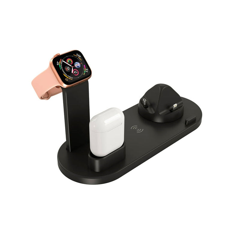 6 Bases De Carga Inalámbrica 6 En 1 iPhone-android-iwatch OMC-519