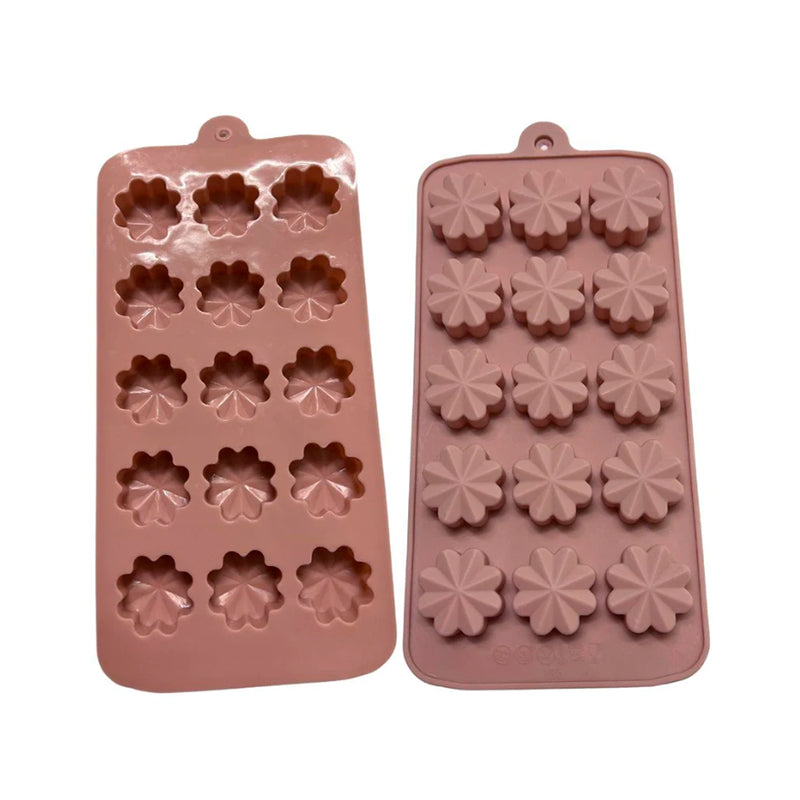 Moldes Flores Chocolates, Fondant, Gelatina, Reposteria X 6 Unidades OMC-194