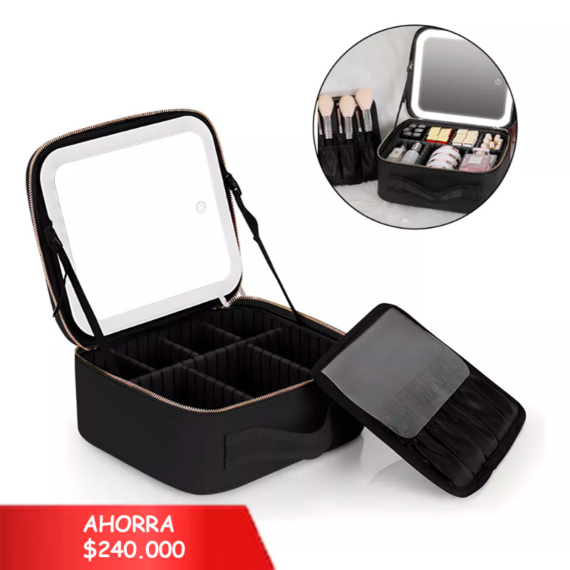 ORGANIZADOR DE MAQUILLAJE CON LUZ X 6 UNIDADES OMC-529