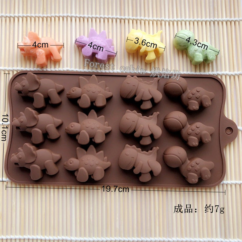 Moldes Dino Chocolates, Fondant, Gelatina, Reposteria X 6 Unidades OMC-190