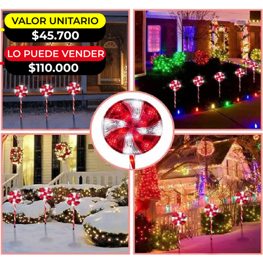 SET X3 LUZ EN FORMA DE PALETA CON PANEL SOLAR X6UNDS - OMC- 081