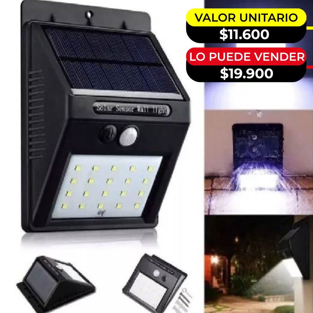 LUZ SOLAR PARED X6 UNDS - OMC-088