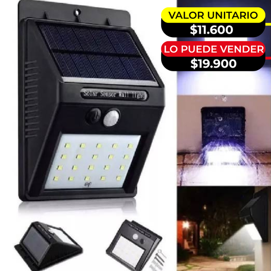 LUZ SOLAR PARED X6 UNDS - OMC-088