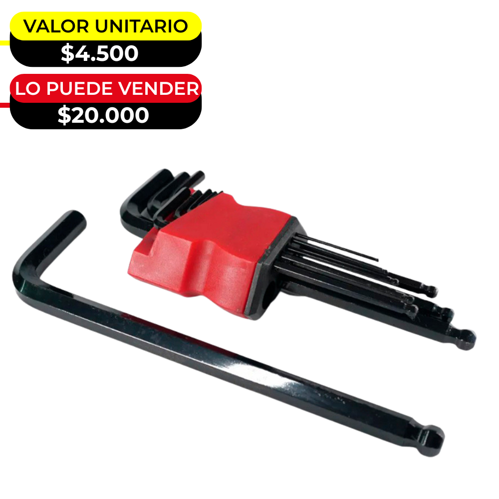 JUEGO DE 9 LLAVES BRISTOL X6UNDS - OMC-301