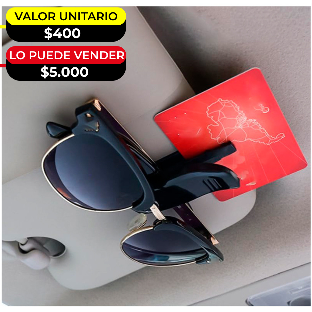 Clip Para Gafas, Soporte Para Gafas En Carro X 6 Unidades OMC-527