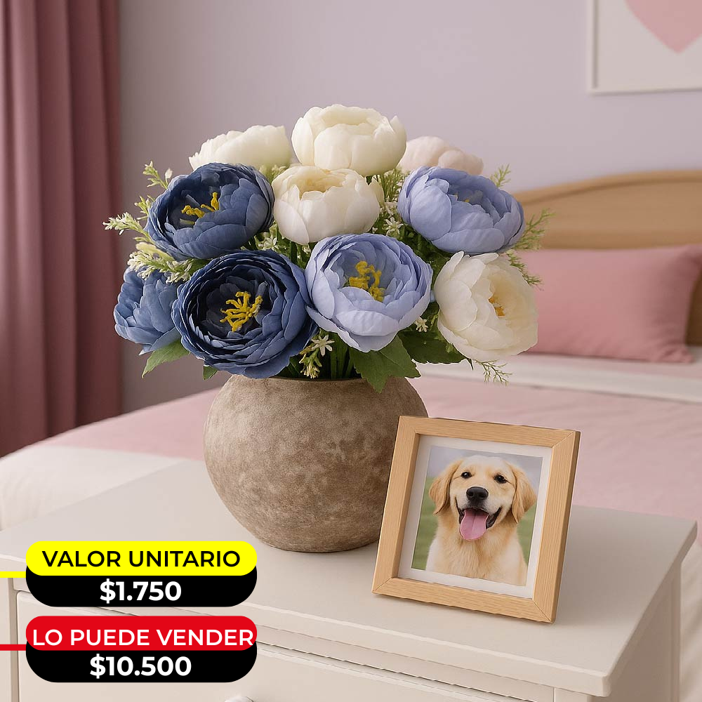 RAMO DE FLORES ARTIFICIALES PACK X 6UNDS- OMC-718