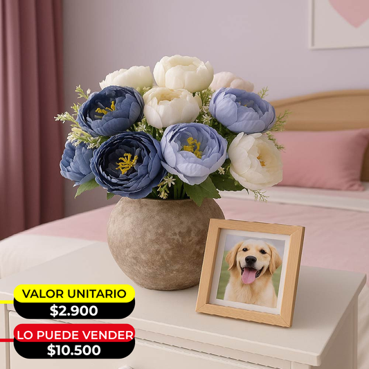 RAMO DE FLORES ARTIFICIALES PACK X 6UNDS- OMC-718