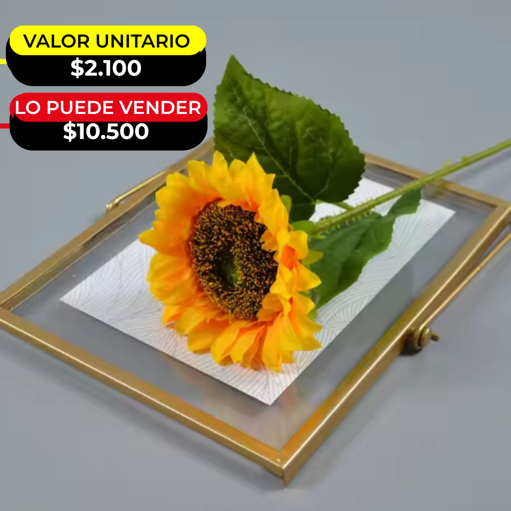 SET X 6 UNDS DE RAMO DE 6 GIRASOLES ARTIFICIALES - OMC-723